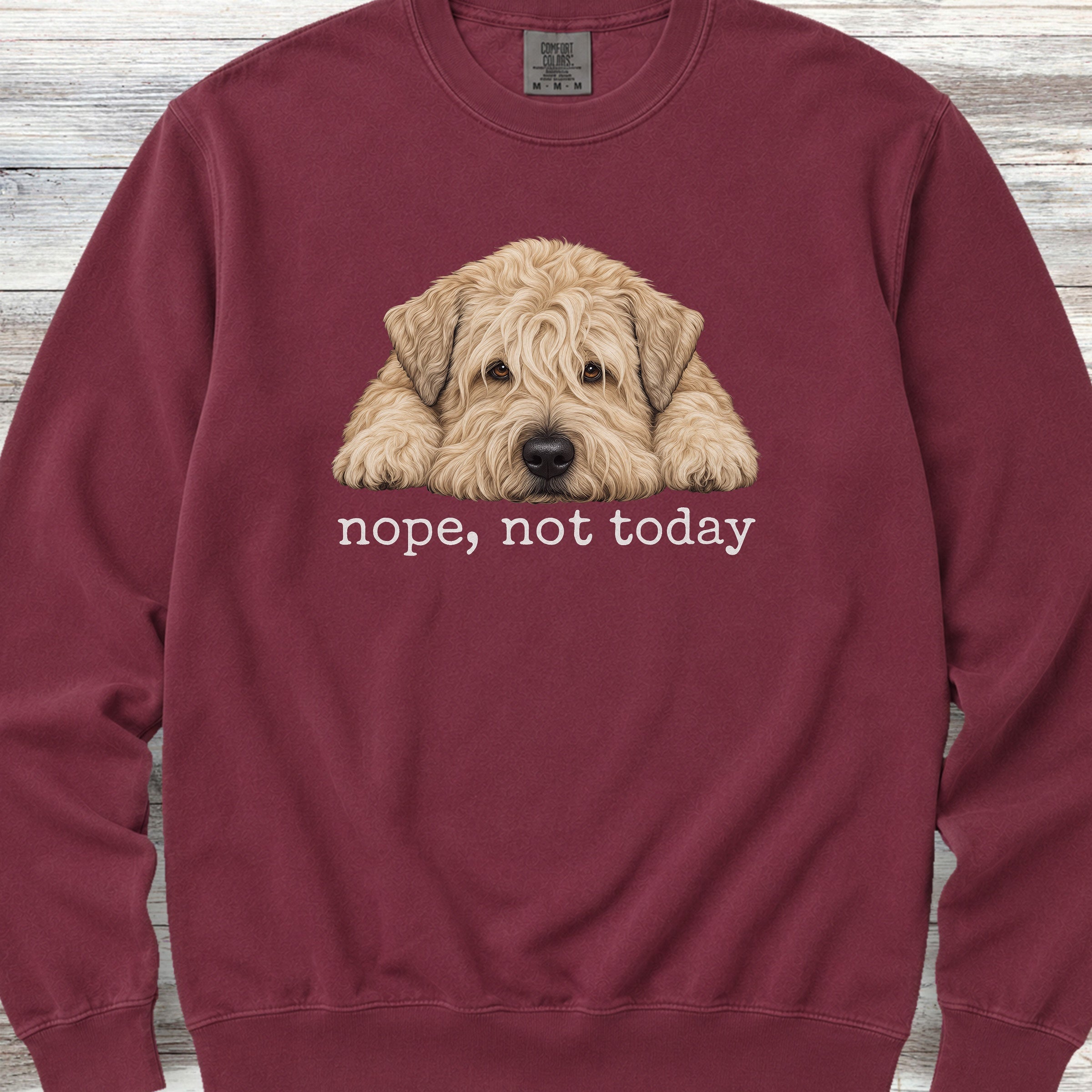 Wheaten Nope Sweatshirt - Crimson
