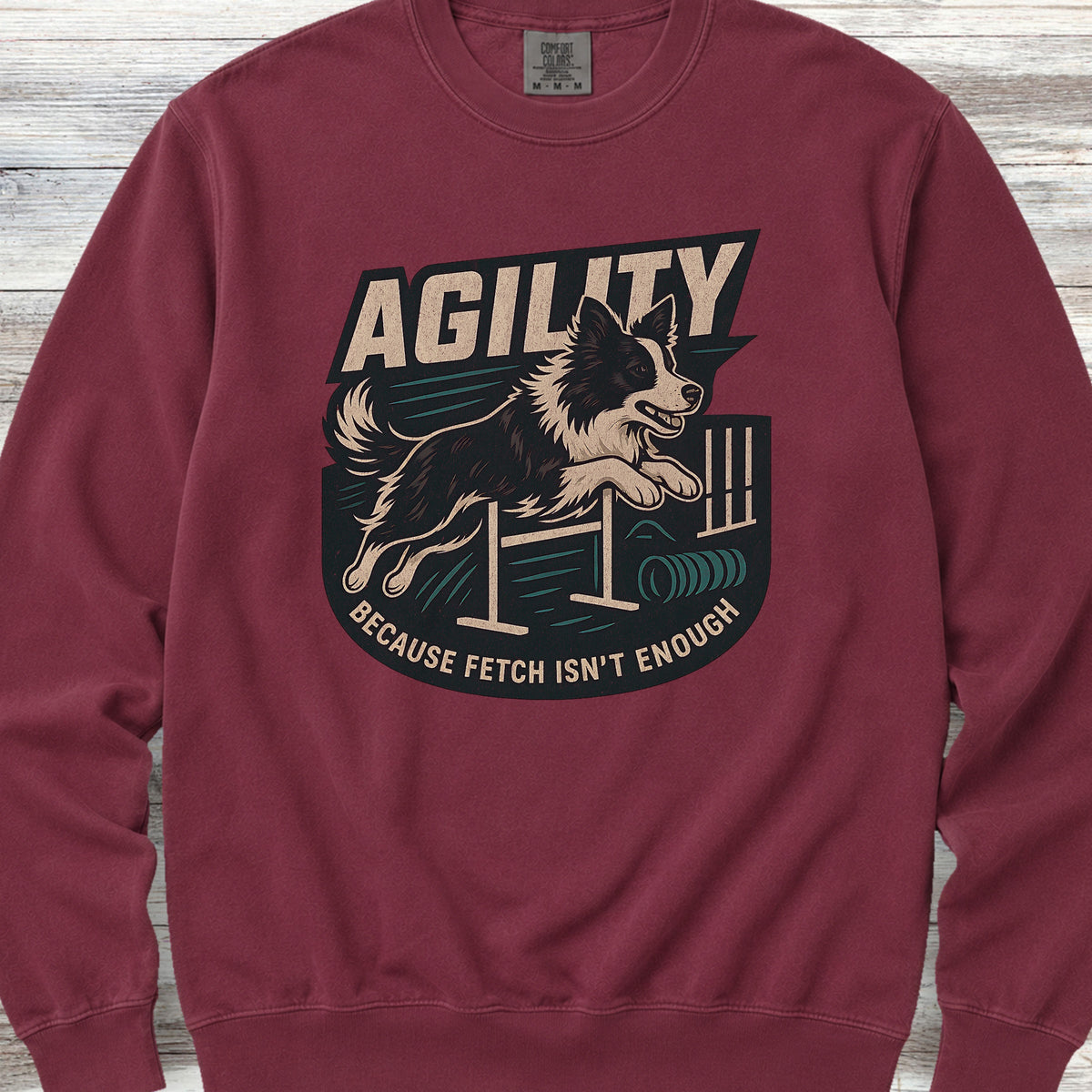 Border Collie Agility Sweatshirt - Crimson