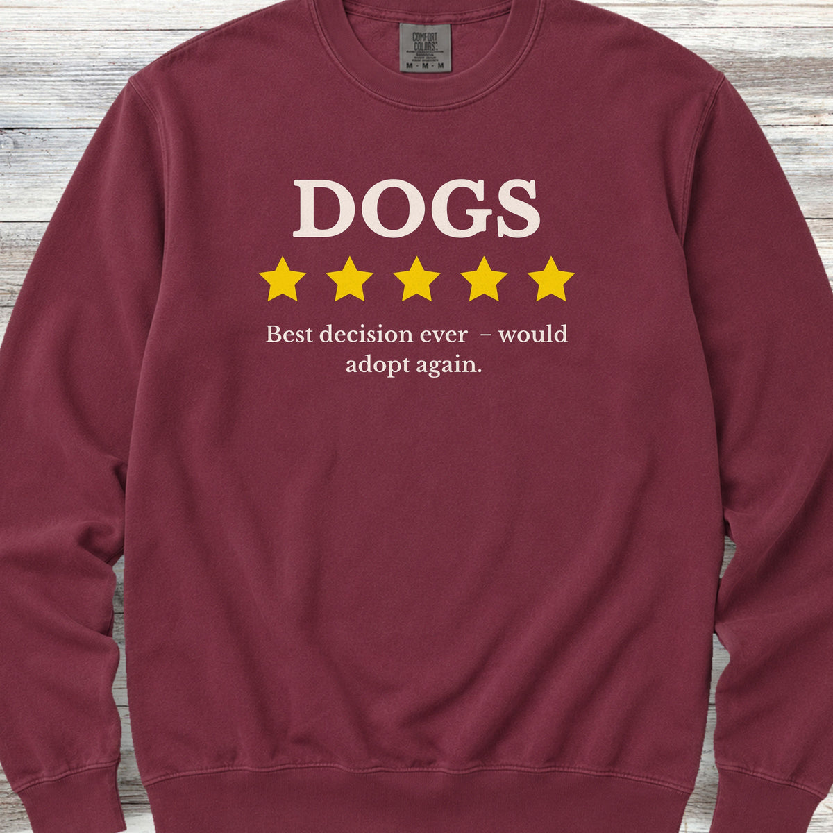 Dogs Review Sweatshirt - Crimson