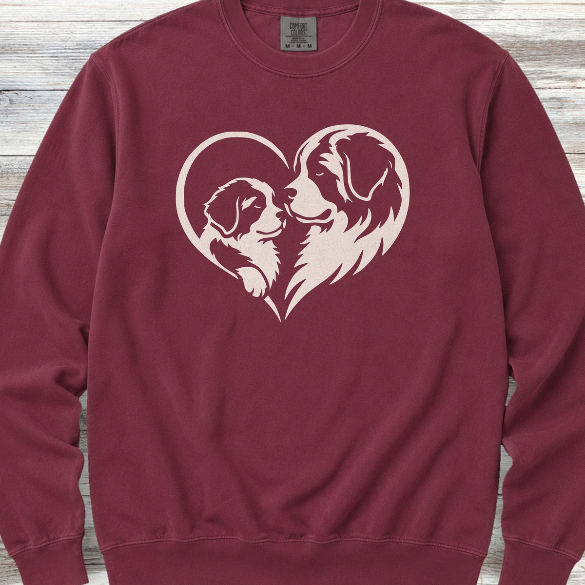 Saint Bernard Heart Bond Sweatshirt - Crimson