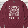 Cane Corso Nation Sweatshirt - Crimson