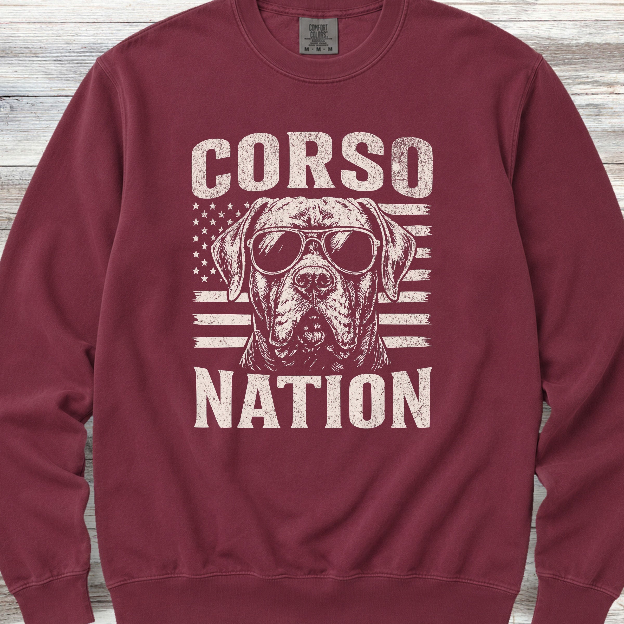 Cane Corso Nation Sweatshirt - Crimson