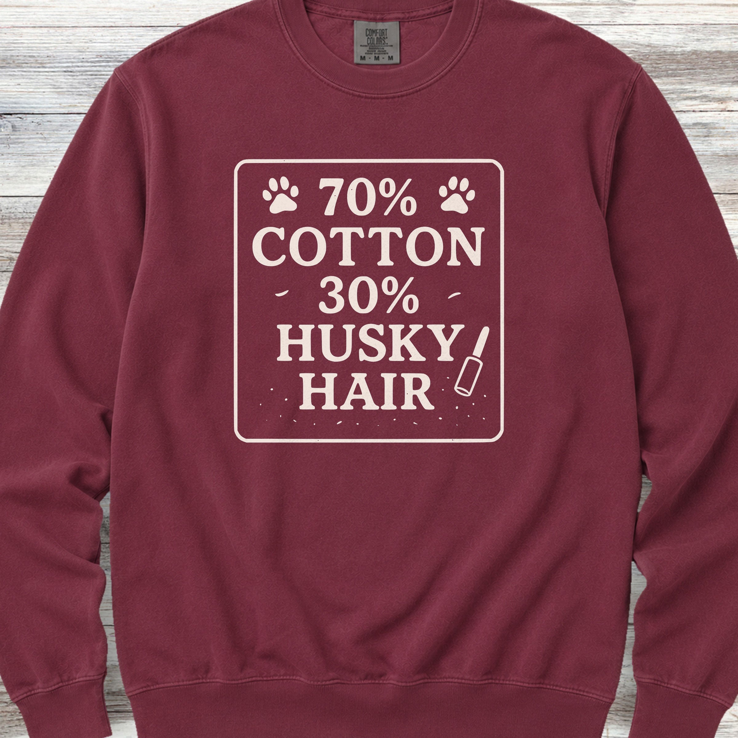 Husky 30% Hair Sweatshirt - Crimson
