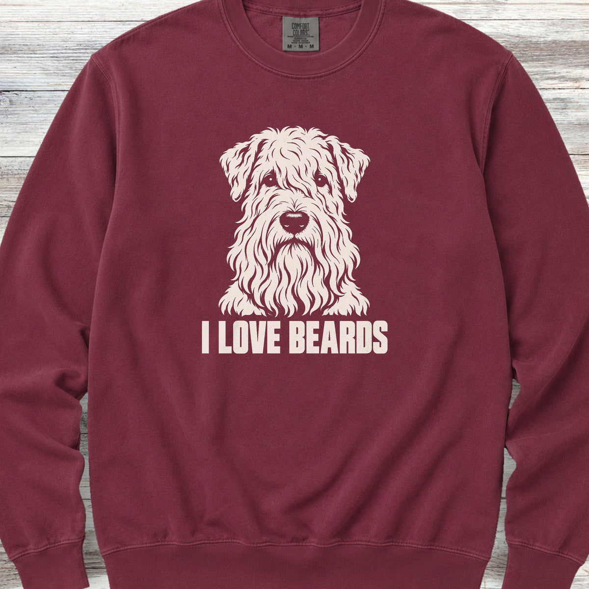 Wheaten I Love Beards Sweatshirt - Crimson