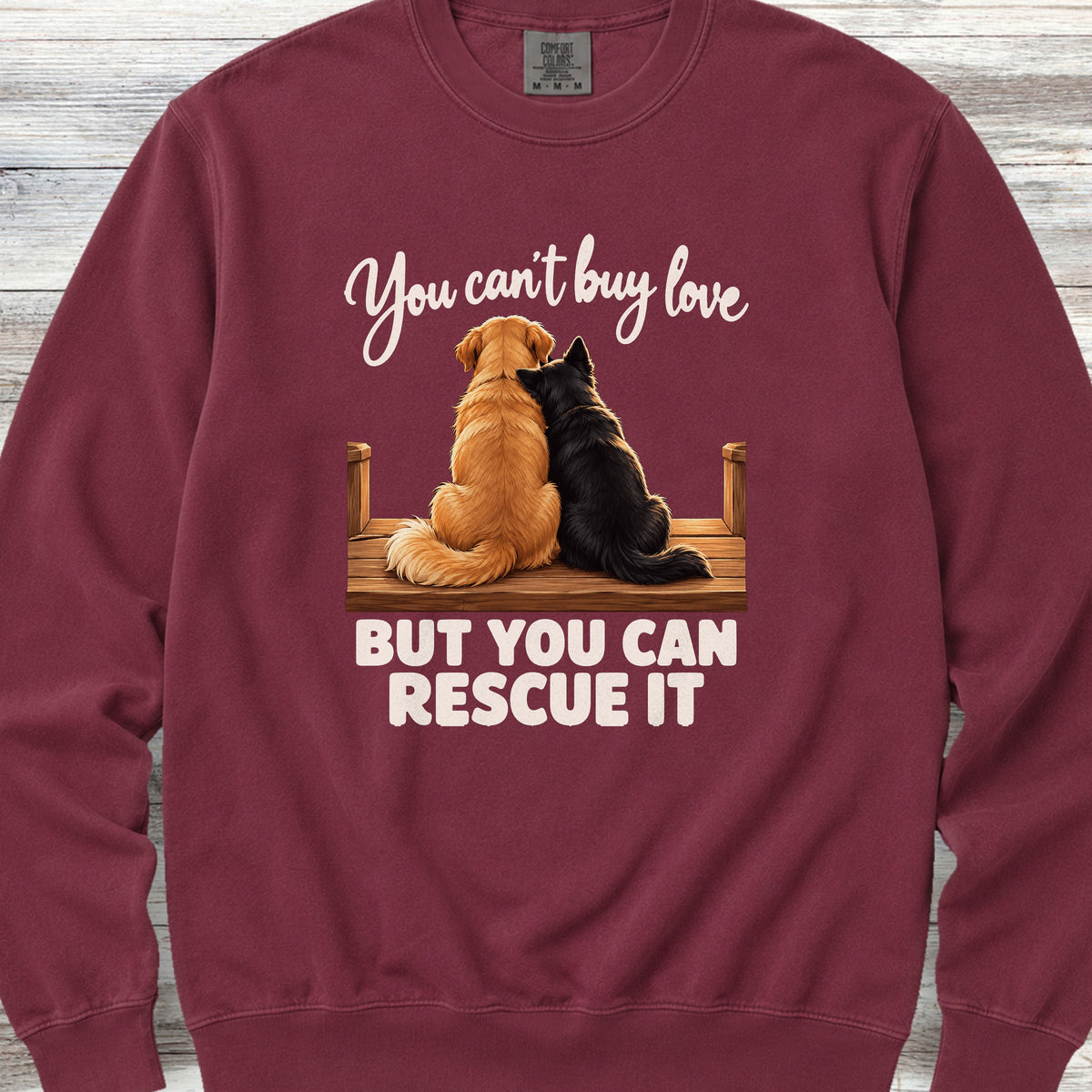 You Can Rescue Love Sweatshirt - Crimson