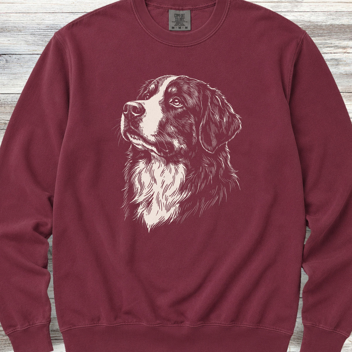 Bernese Mountain Dog Loyalty Sweatshirt - Crimson