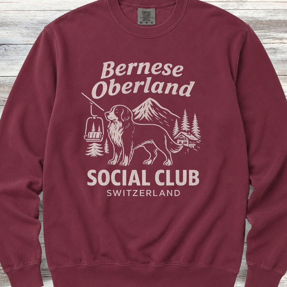 Bernese Mountain Dog Oberland Sweatshirt - Crimson
