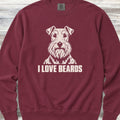 Lakeland Terrier I Love Beards Sweatshirt - Crimson