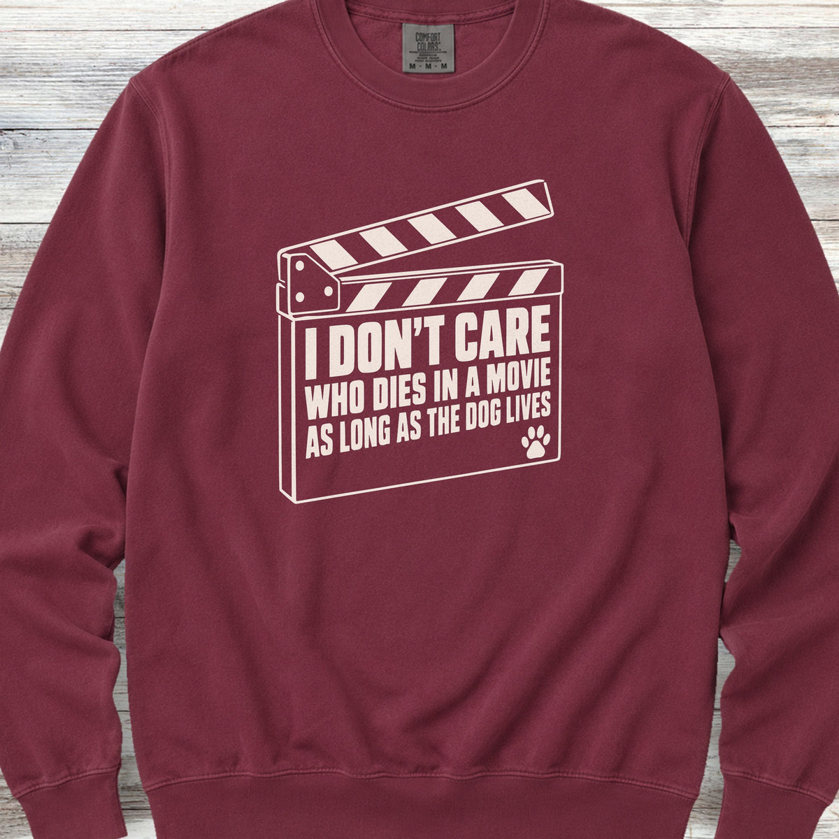 The Dog Lives Sweatshirt - Crimson