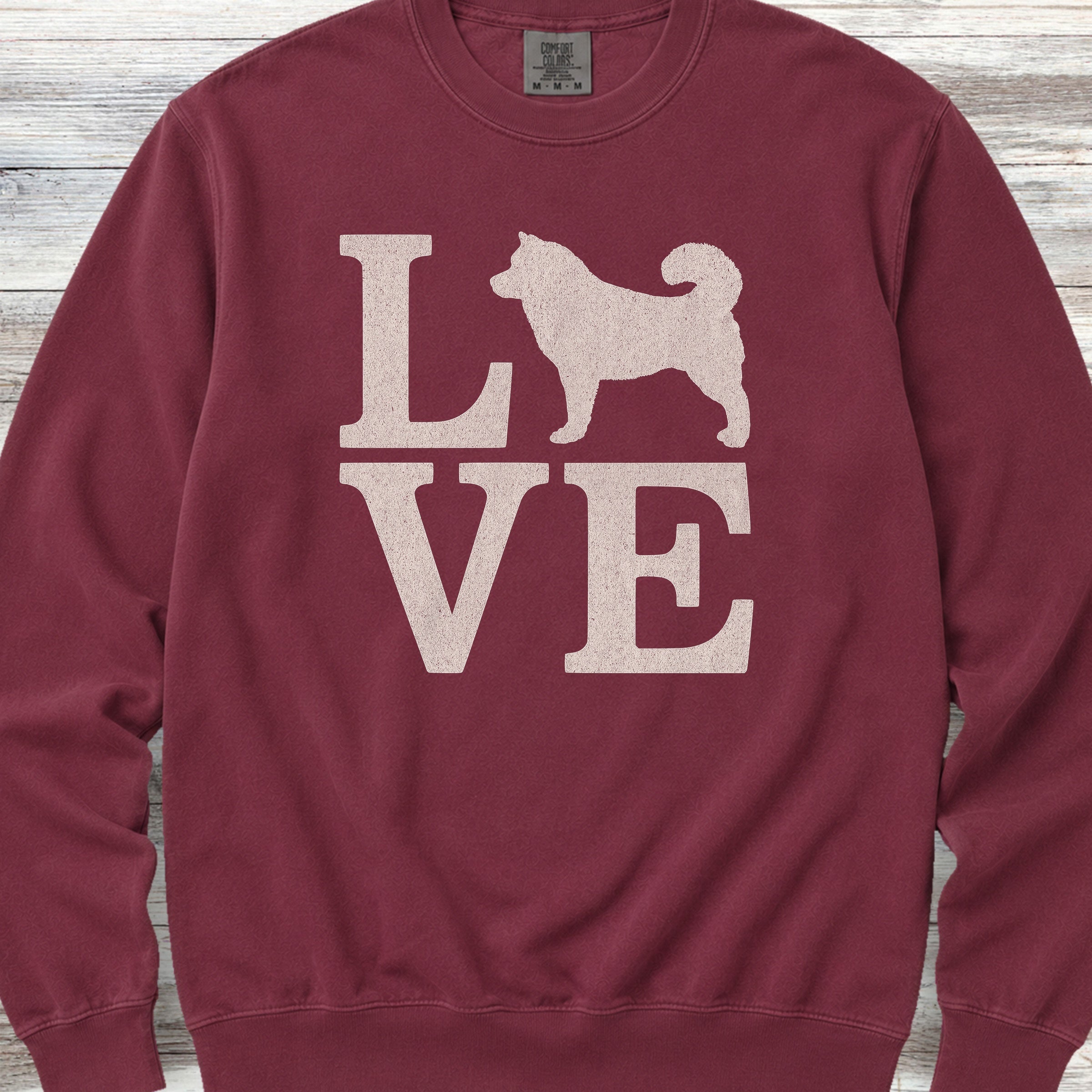 Malamute Love Sweatshirt - Crimson