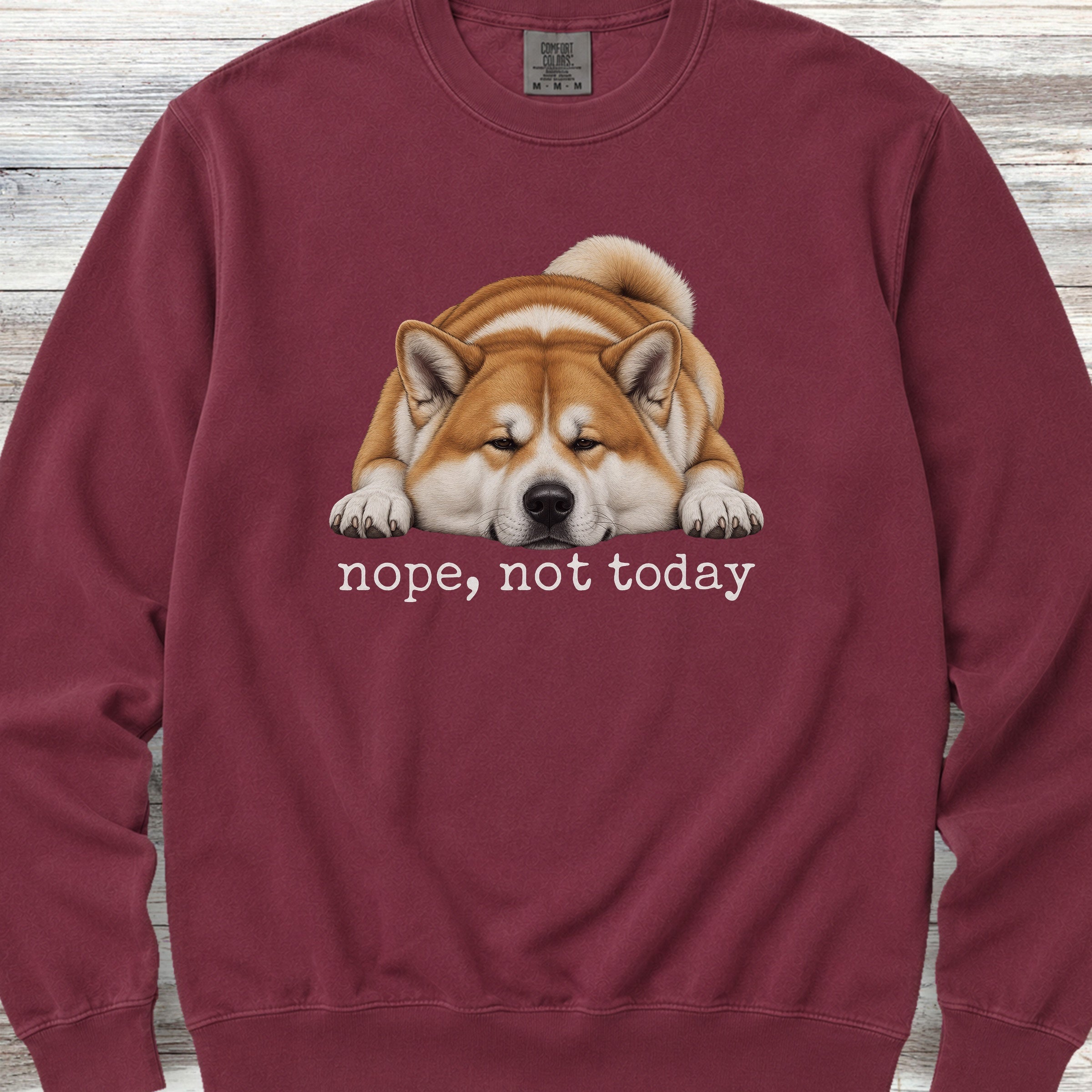 Akita Nope Sweatshirt - Crimson