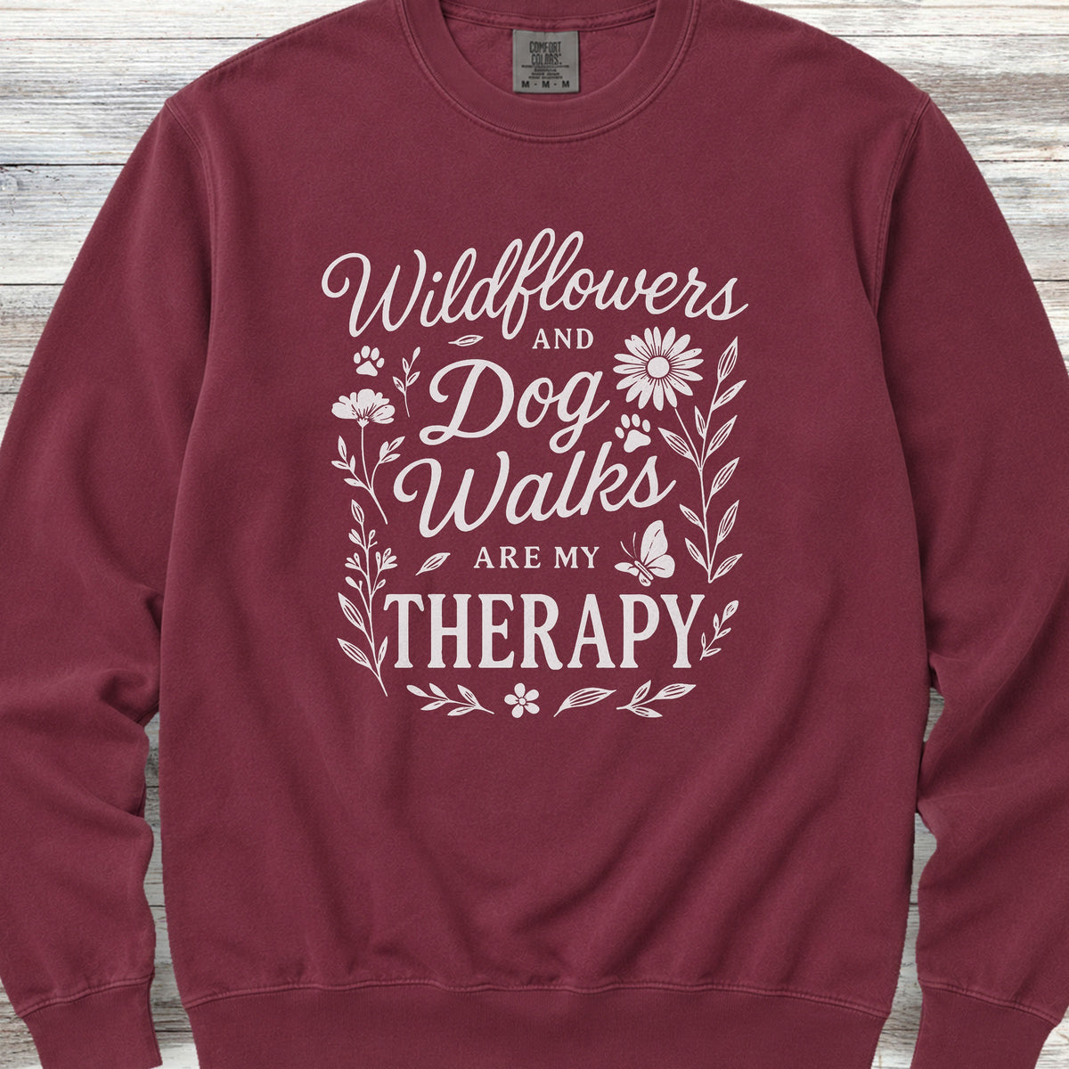 Wildflowers Sweatshirt - Crimson