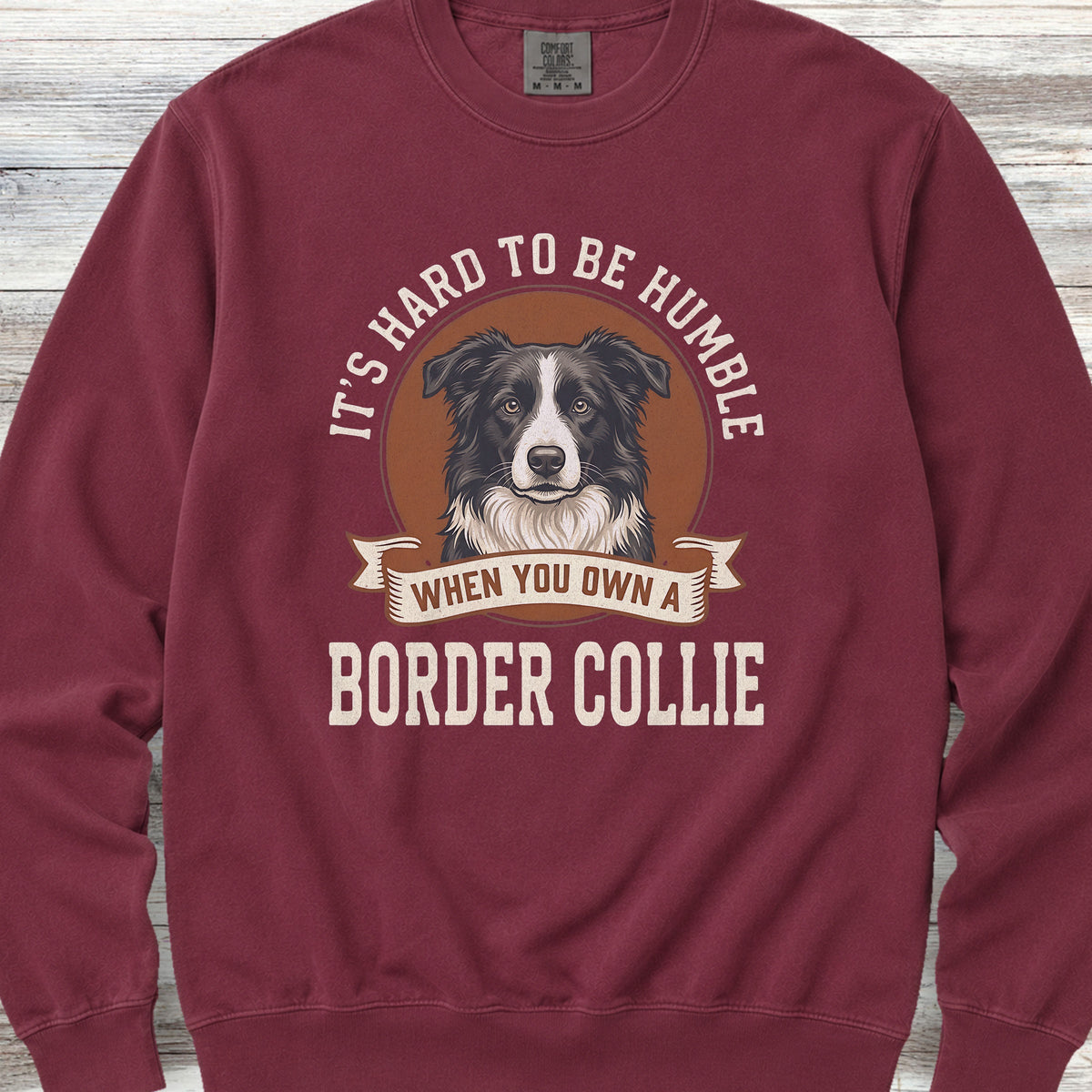 Border Collie Humble Sweatshirt - Crimson