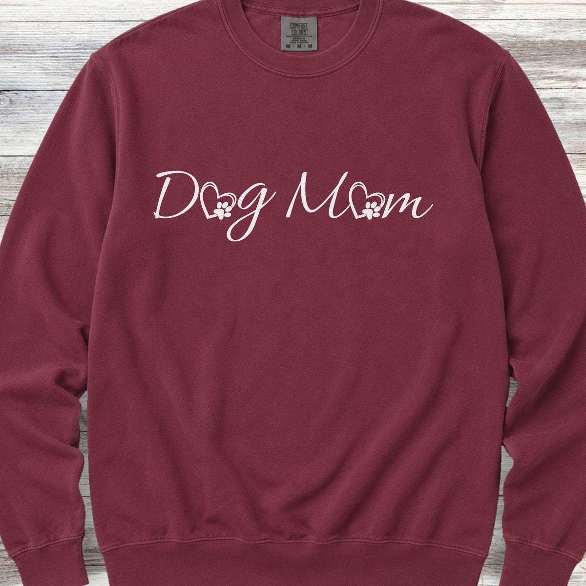 Dog Mom Love Sweatshirt - Crimson