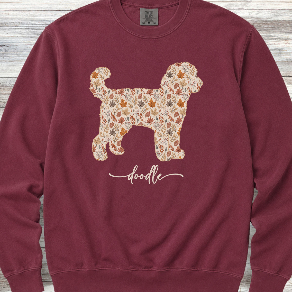 Doodle Fall Sweatshirt - Crimson