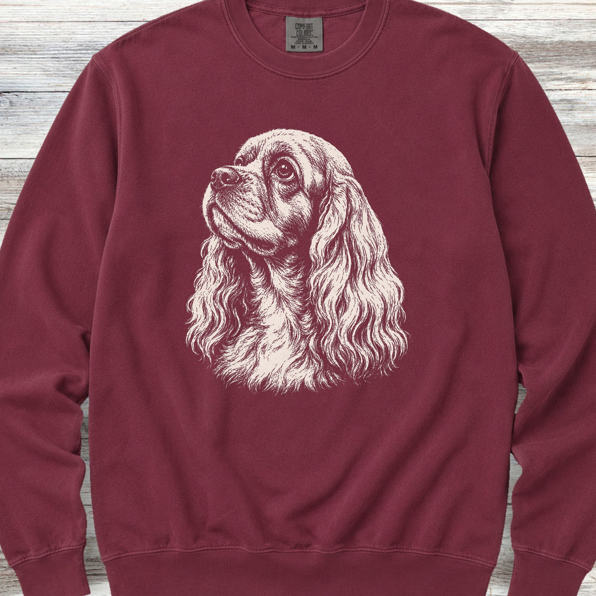 Cocker Spaniel Loyalty Sweatshirt - Crimson