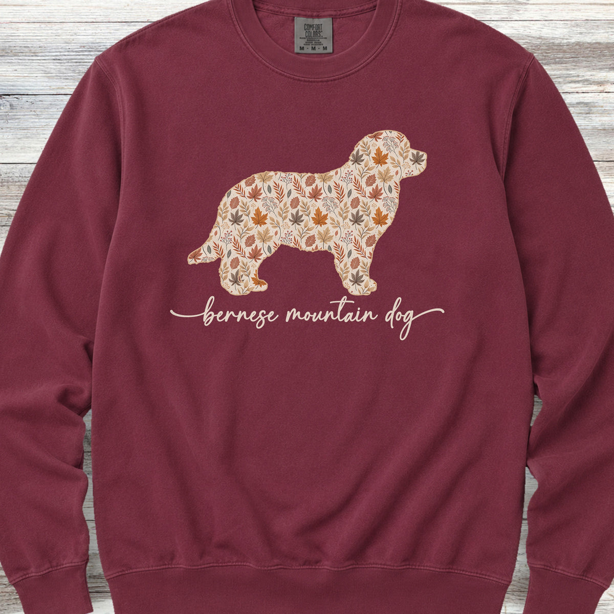 Bernese Mountain Dog Fall Sweatshirt - Crimson