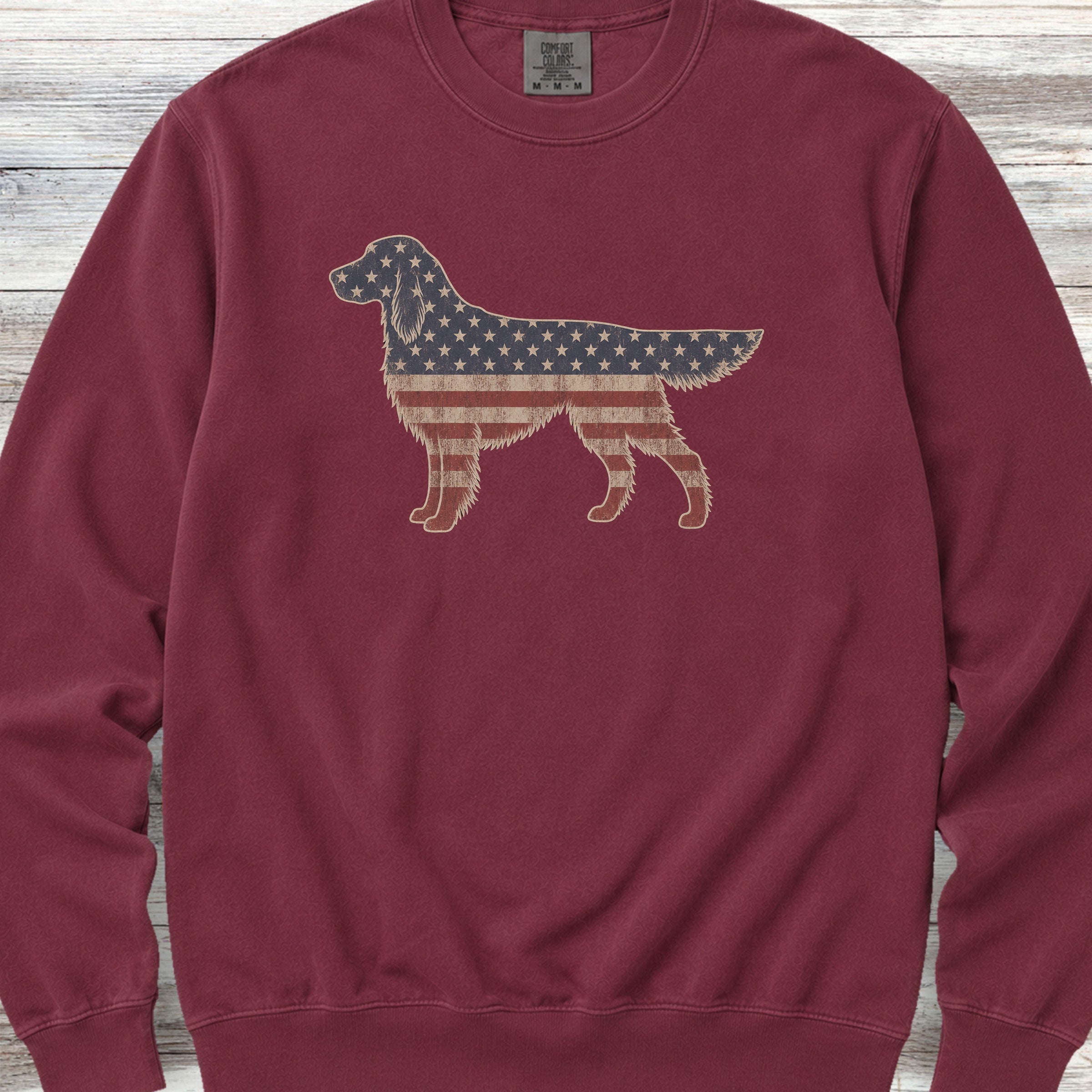English Setter Vintage USA Sweatshirt - Crimson