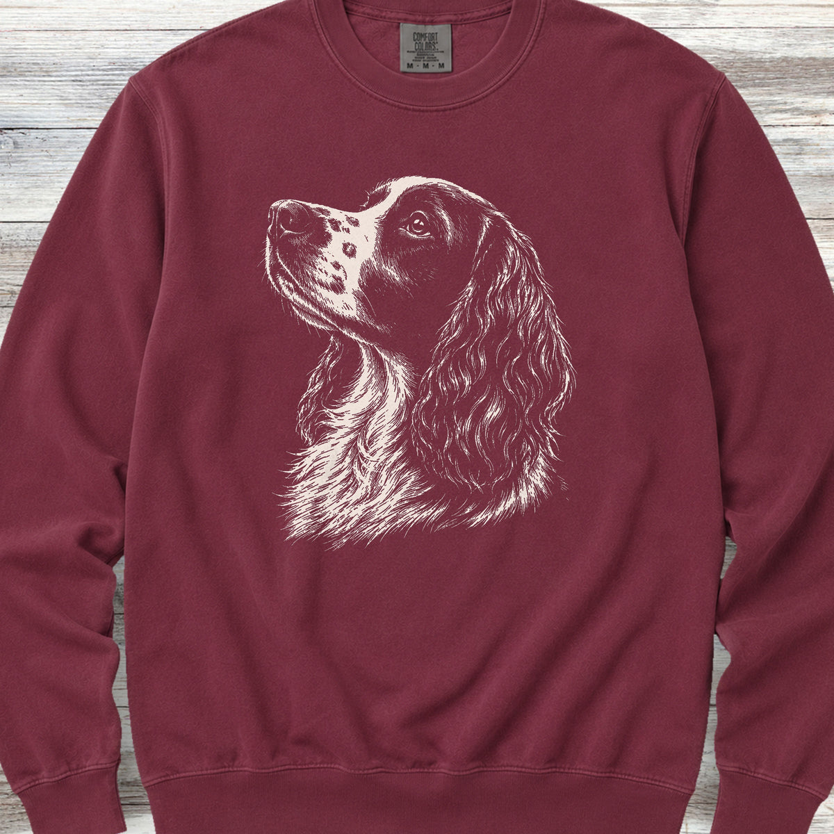 English Springer Spaniel Loyalty Sweatshirt - Crimson