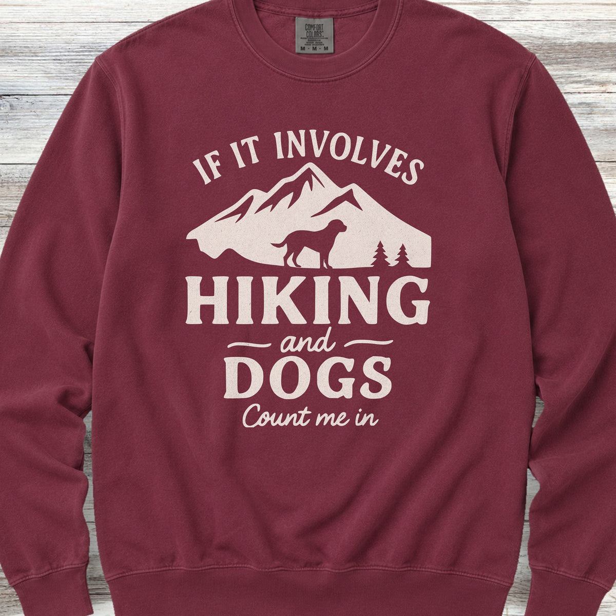 Hiking & Dogs Sweatshirt - Crimson