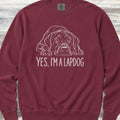 Labrador Retriever Black Lapdog Sweatshirt - Crimson