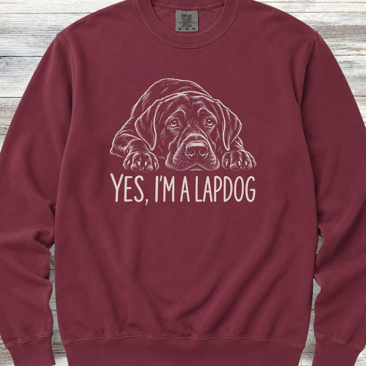 Labrador Retriever Black Lapdog Sweatshirt - Crimson