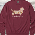 Dachshund Fall Sweatshirt - Crimson
