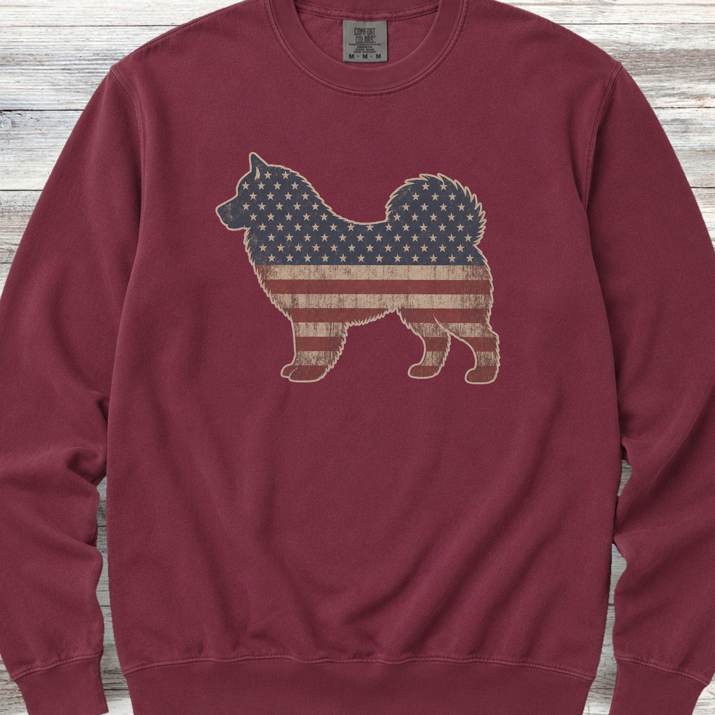 Alaskan Malamute Vintage USA Sweatshirt - Crimson