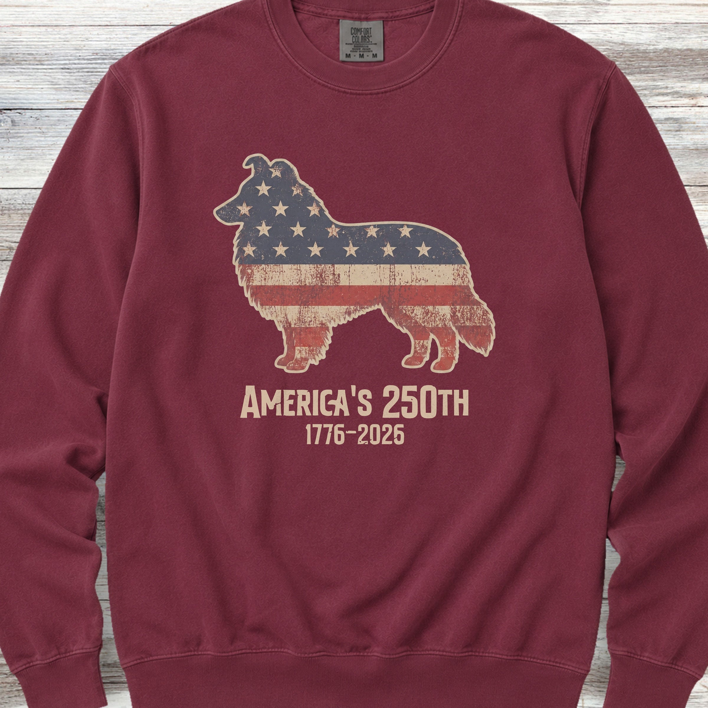 Shetland Sheepdog 250 Sweatshirt - Crimson