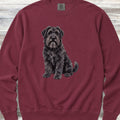 Bouvier Watercolor Sweatshirt - Crimson