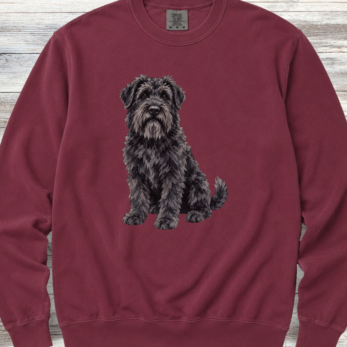 Bouvier Watercolor Sweatshirt - Crimson