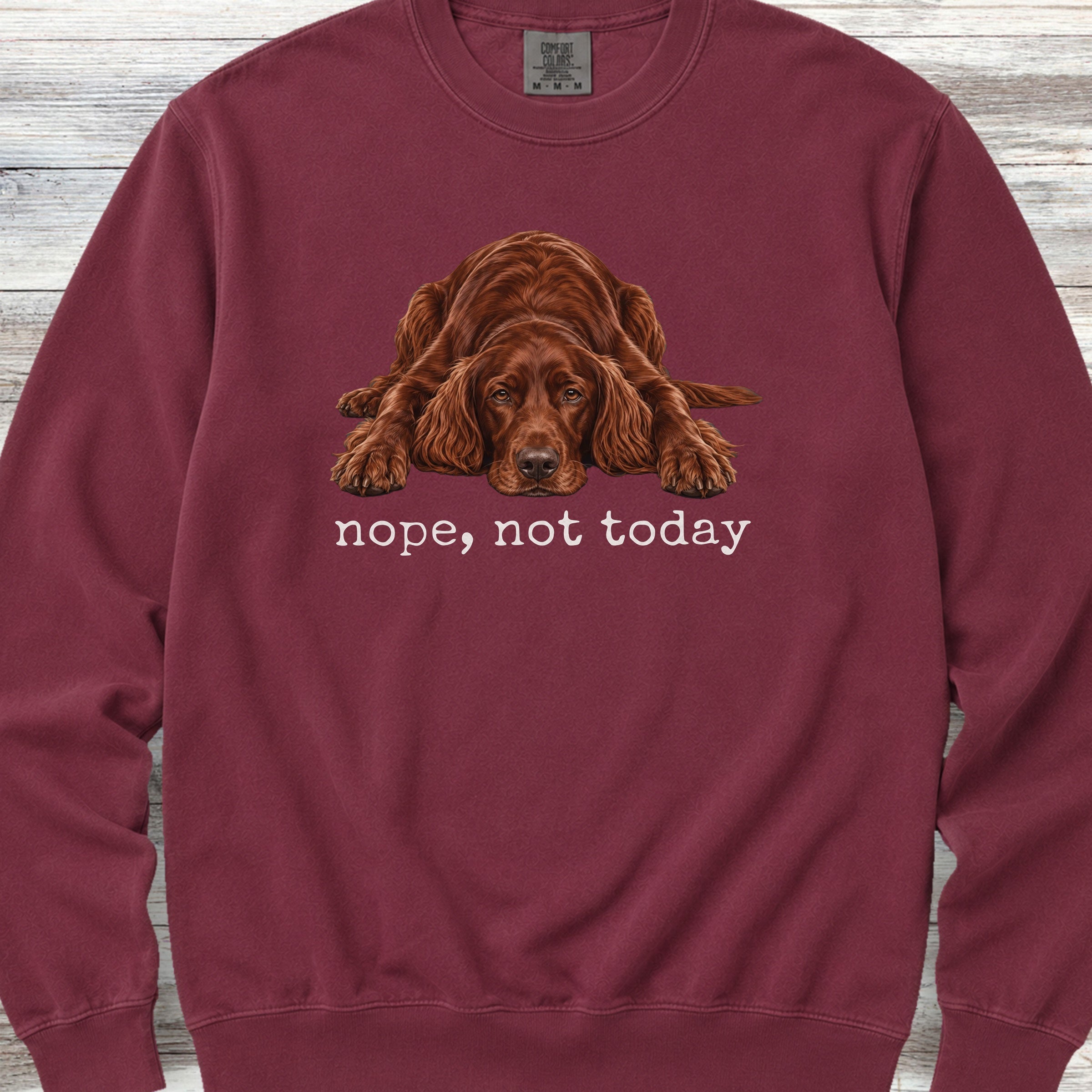 Irish Setter Nope Sweatshirt - Crimson