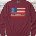 Best Dog Dad Flag Sweatshirt - Crimson
