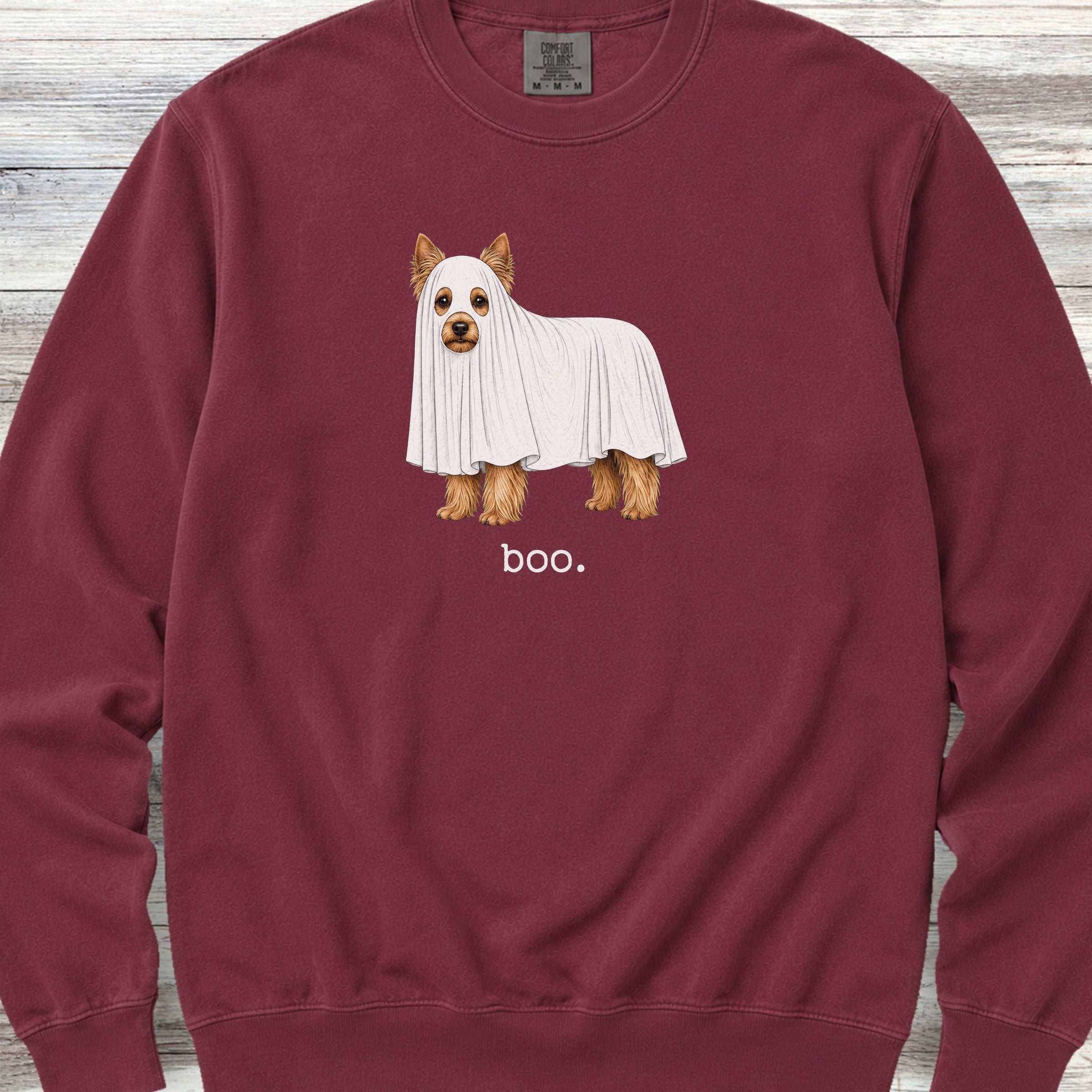 Yorkshire Terrier Boo Sweatshirt - Crimson