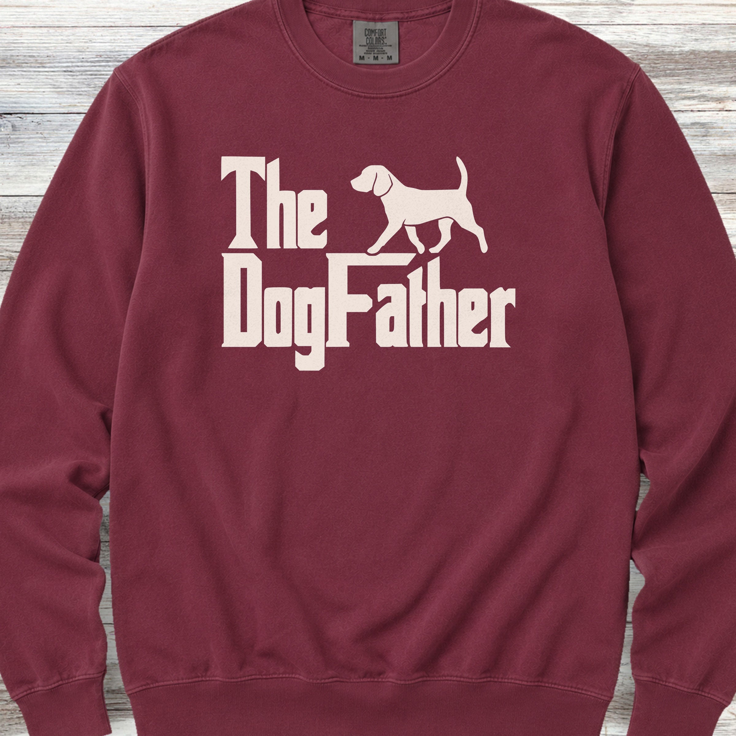 Beagle Dog Father Sweatshirt - Crimson