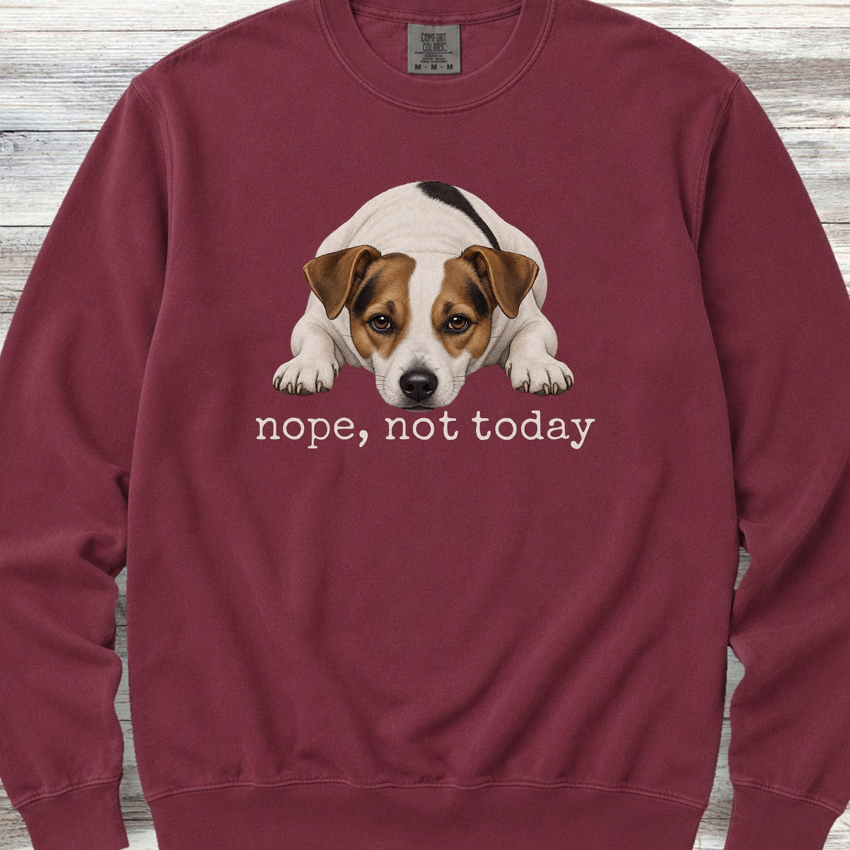 Jack Russell Nope Sweatshirt - Crimson