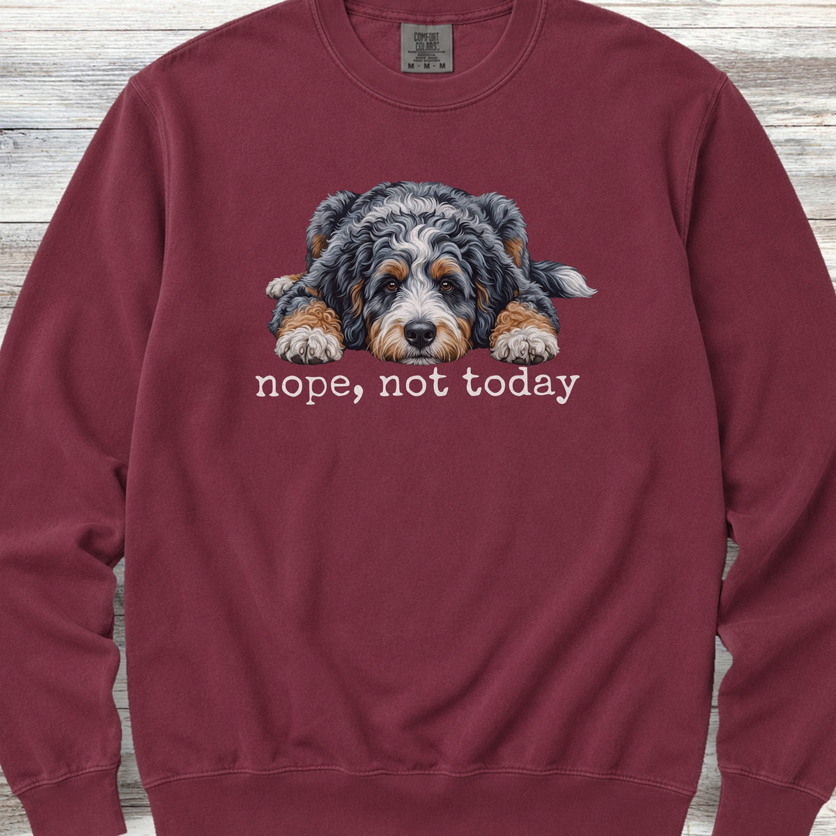 Aussiedoodle Nope Sweatshirt - Crimson