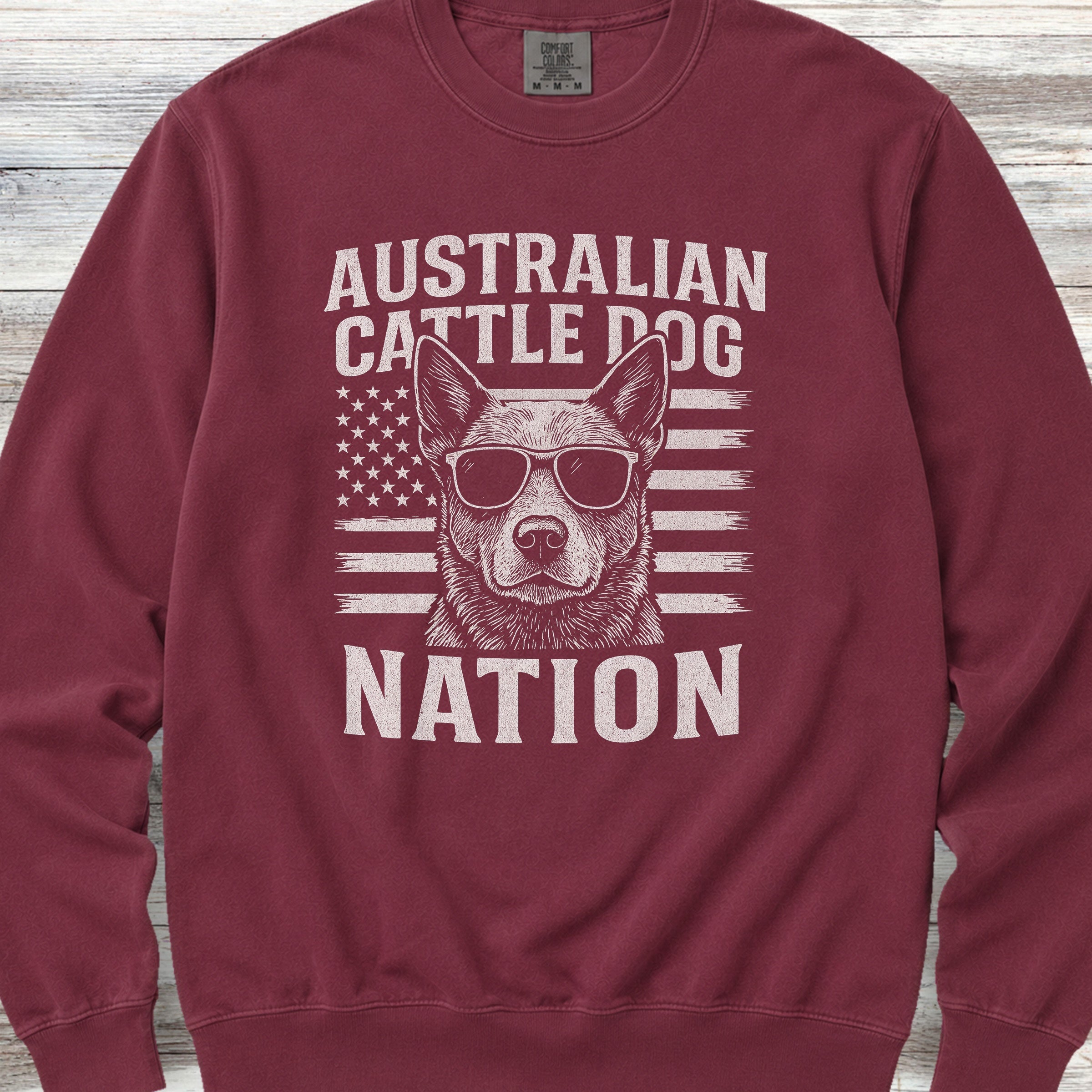 Australian Cattle Dog Nation Sweatshirt - Crimson