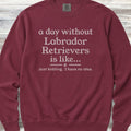 Labrador Retriever Day Sweatshirt - Crimson