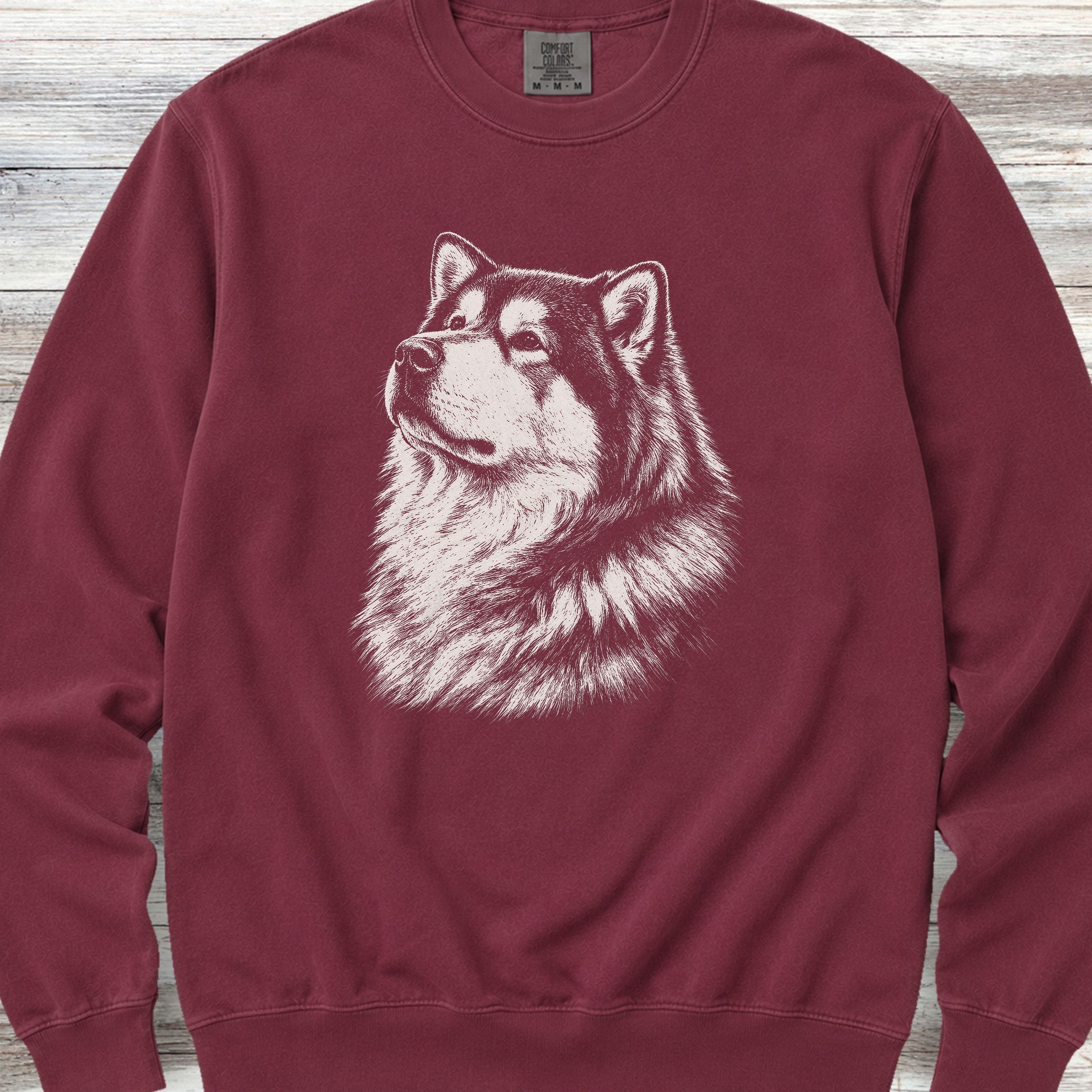 Alaskan Malamute Loyalty Sweatshirt - Crimson