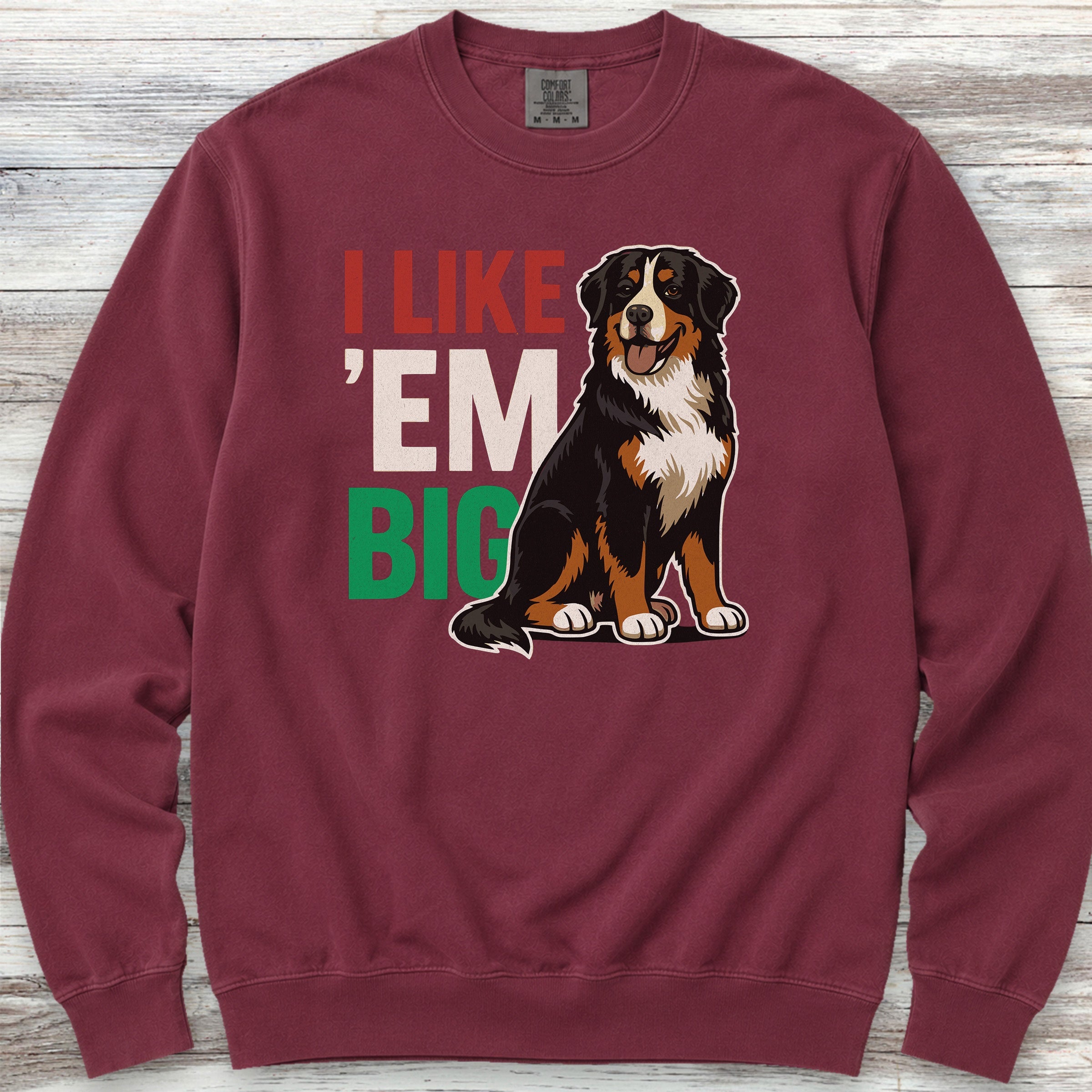 Bernese Mountain Dog Big Sweatshirt - Crimson