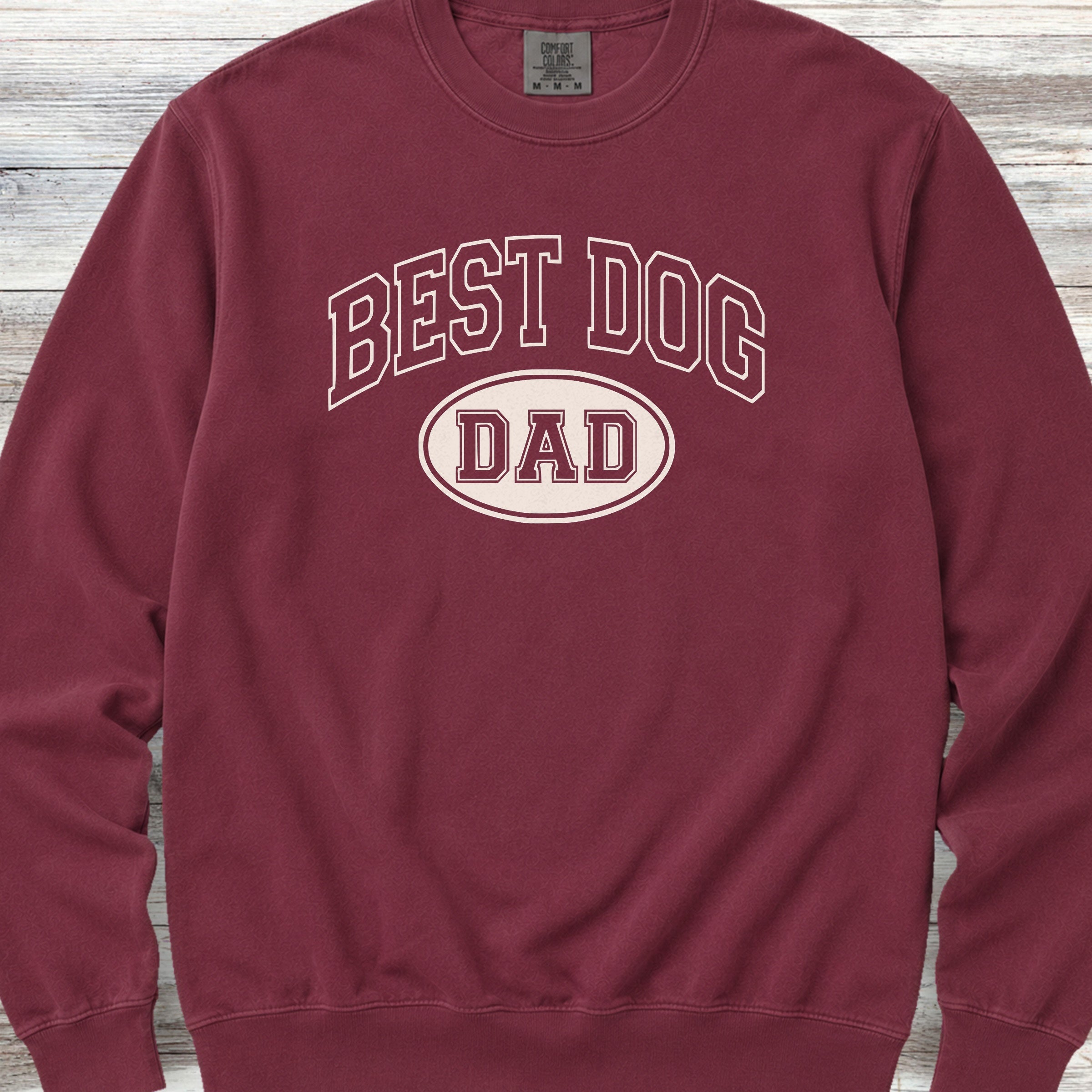 Best Dog Dad Sweatshirt - Crimson