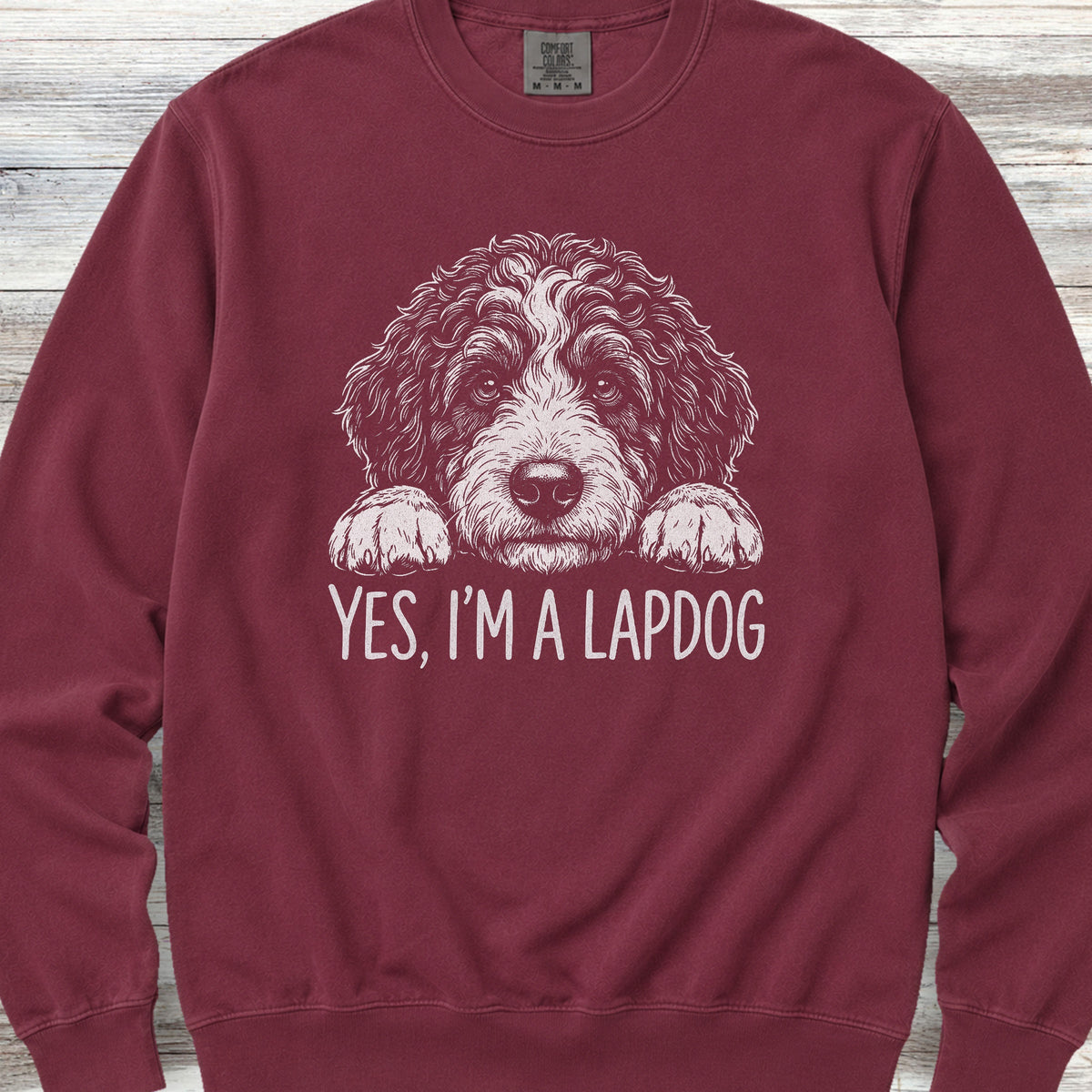 Bernedoodle Lapdog Sweatshirt - Crimson