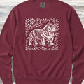 American Bully Linocut Sweatshirt - Crimson