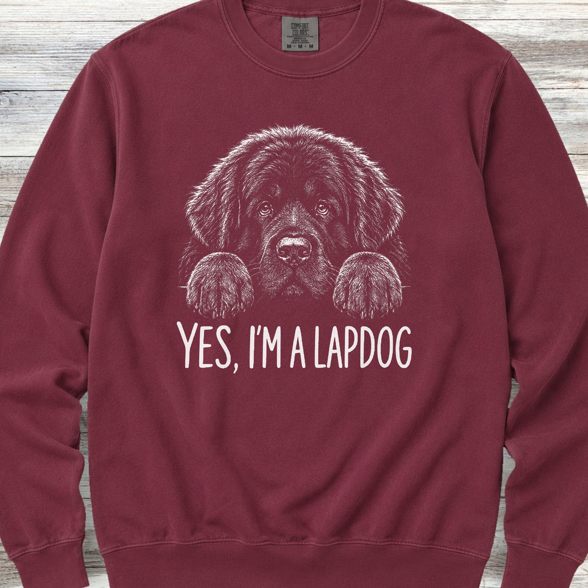 Newfoundland Lap Dog Sweatshirt - Crimson