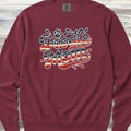 Doodle USA Mom Sweatshirt - Crimson