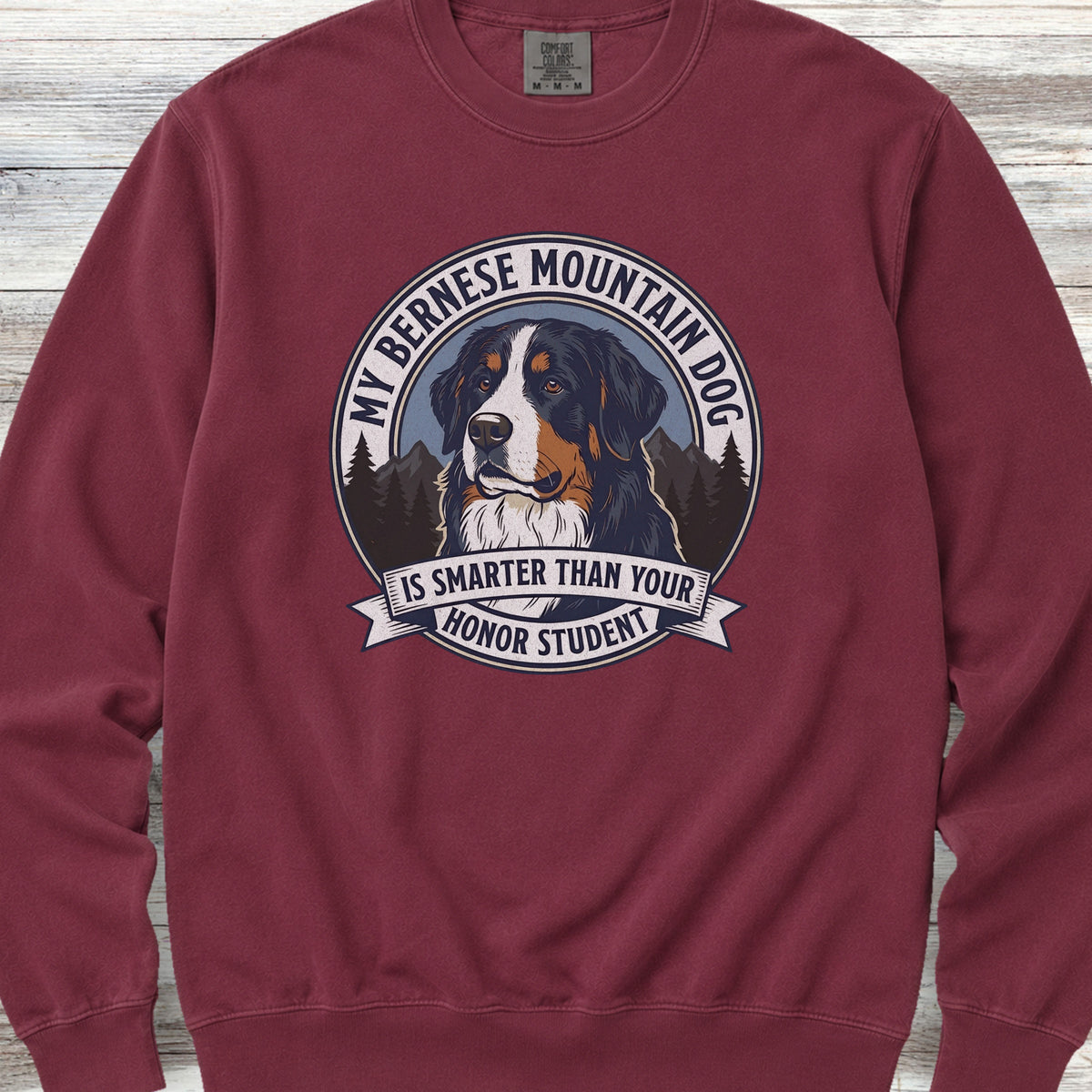 Bernese Mountain Dog Smart Sweatshirt - Crimson