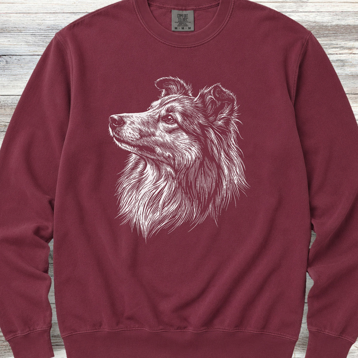 Shetland Sheepdog Loyalty Sweatshirt - Crimson