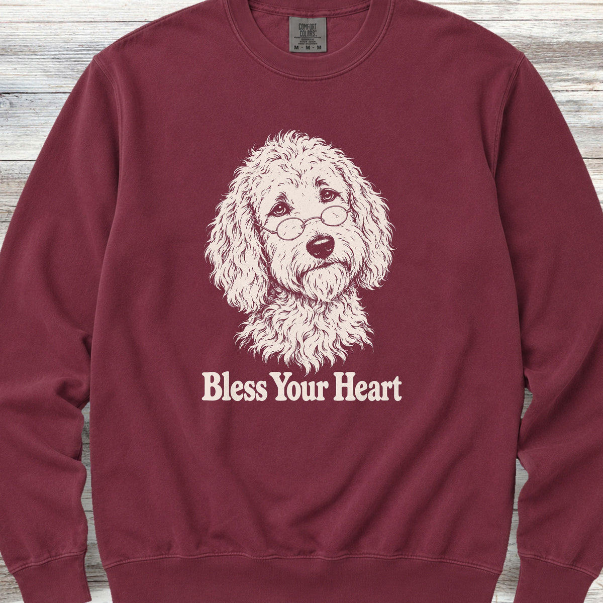 Goldendoodle Bless Your Heart Sweatshirt - Crimson