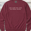 Boston Terrier Girl Sweatshirt - Crimson